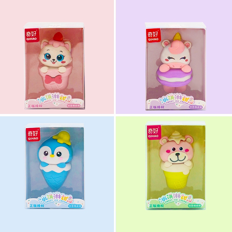 

8436 Penghapus karakter hewan lucu kucing unicorn ukuran besar sensory play