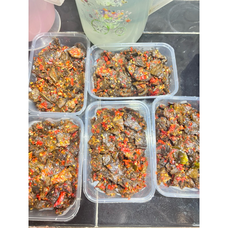 

sambal paru sambal cakalang dan sambal udang pete