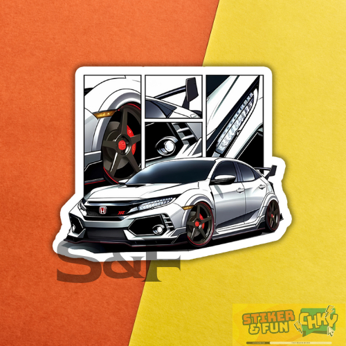 

Stiker Sticker Vinyl Laminasi HONDA CIVIC RS 2018 Ukuran 8 Cm