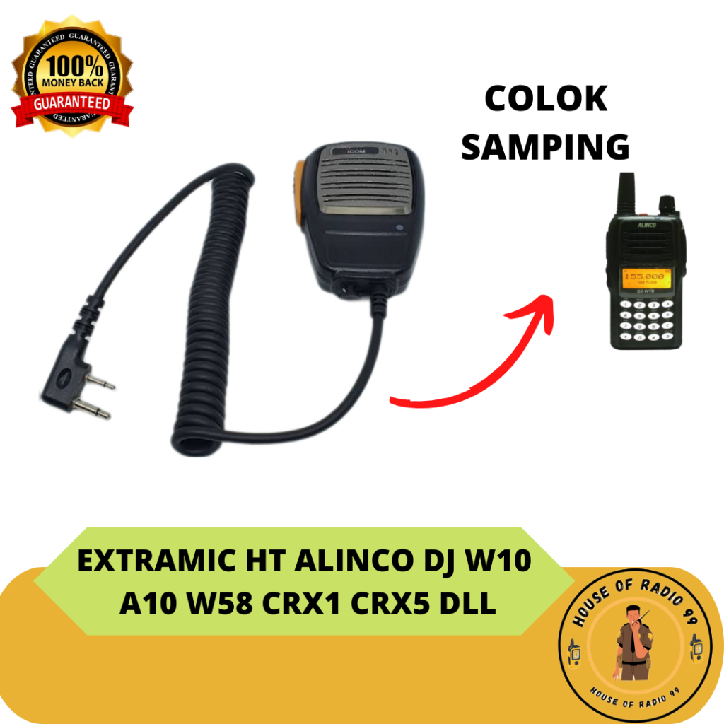 EXTRAMIC HT ALINCO DJ A10 W10 W500 CRX1 CRX4 CRX5 MIC HT ALINCO