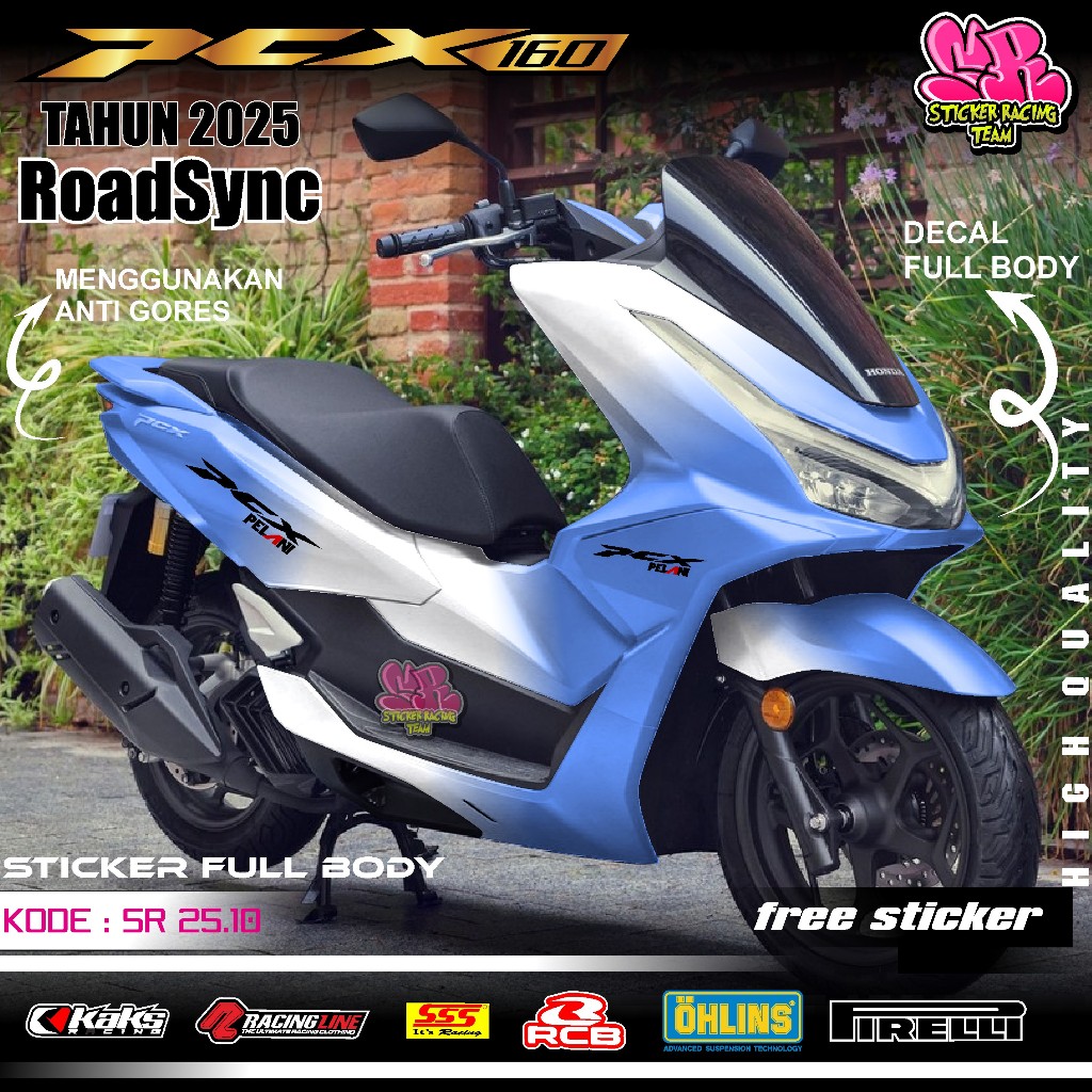 COD Sticker Decal Full Body Honda PCX 160 2025 Cbs Abs RoadSync Sticker Full Body Pcx 2025 Pelan Gra