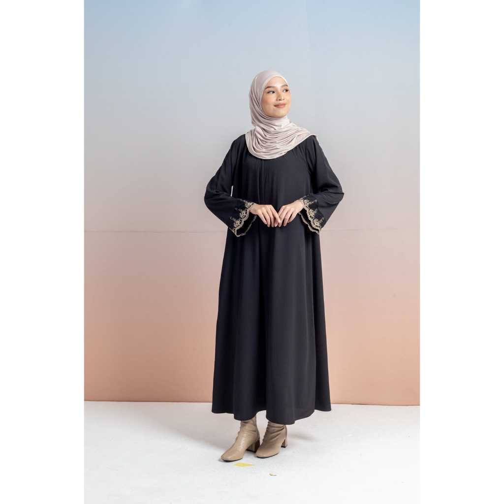 ELZATTA GAMIS DRESS ABAYA MECCA LENGAN LACE (PONOROGO)