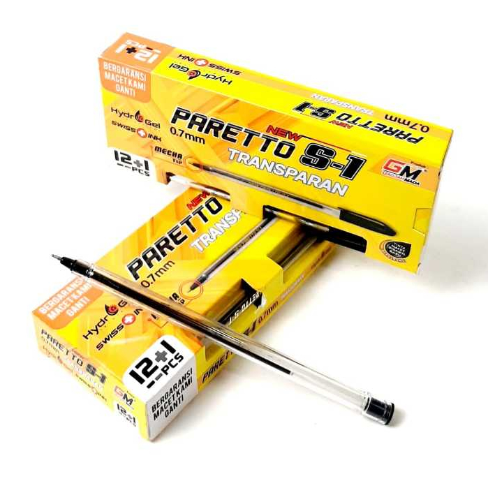 

Harga Grosir ( 1kotak /12pcs ) Pulpen Gel 0.7mm Paretto S-1 GADJAH MADA
