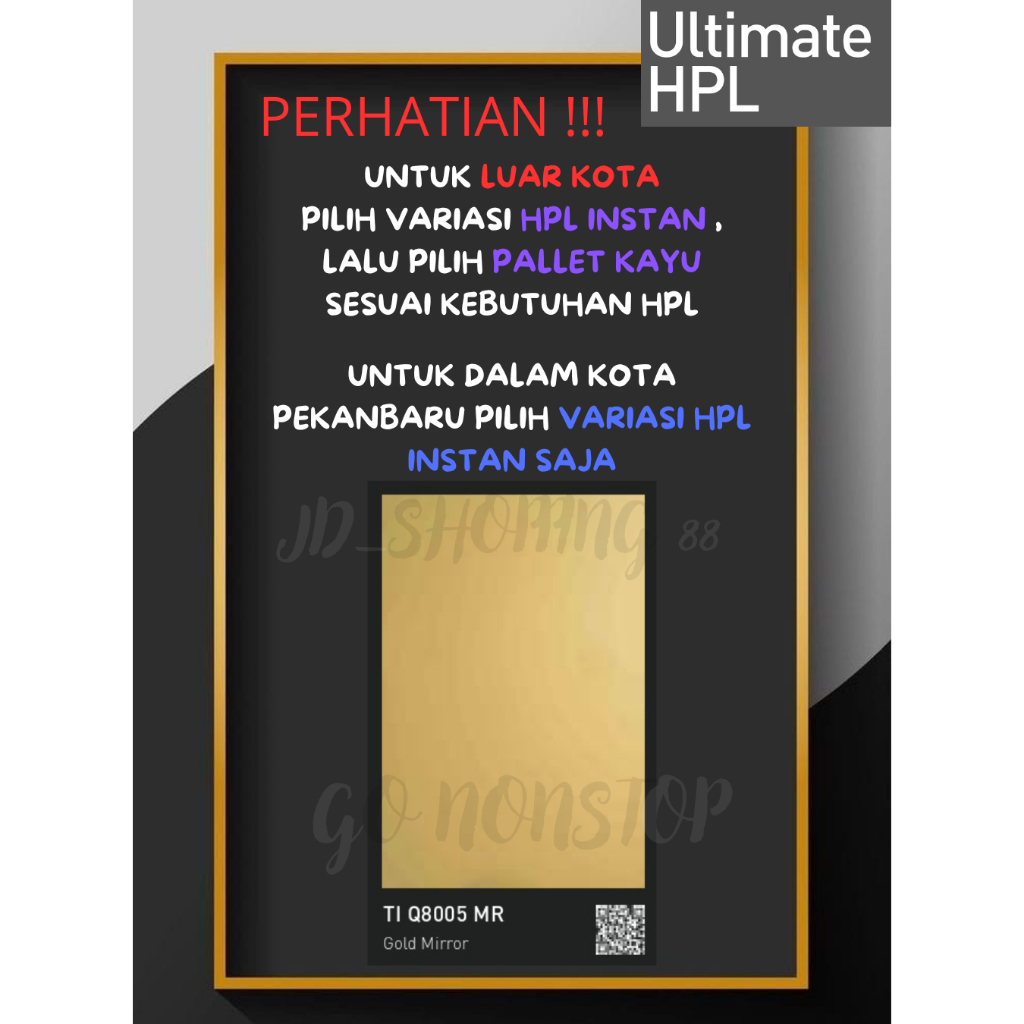 (LUAR KOTA WAJIB PALLET KAYU)ULTIMATE PATTERN  TIERO HPL Q 8005 MR