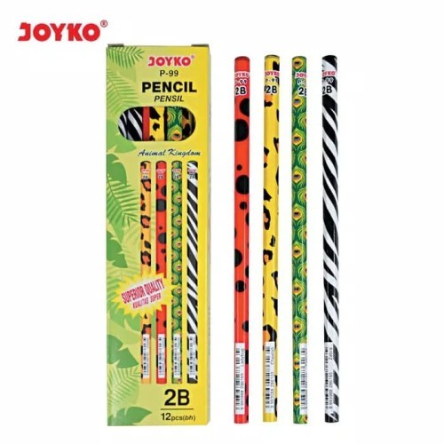 

PENSIL 2B JOYKO P-99 MOTIF ANIMAL KINGDOM / PENCIL P99 / PINSIL 1 BOX 12 PCS