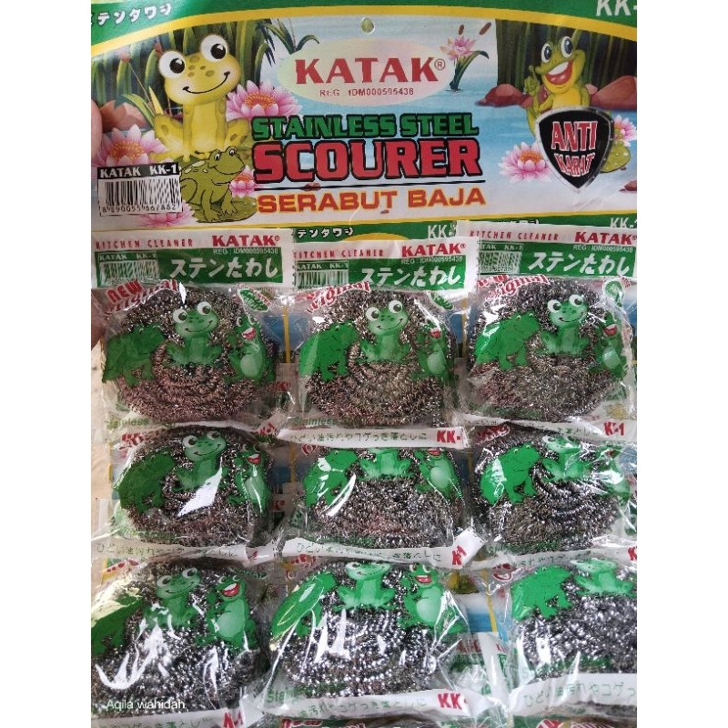 Sabut Kawat Cuci Piring Panci Cap Katak-Kodok/Serabut Baja Gosok Anti Karat