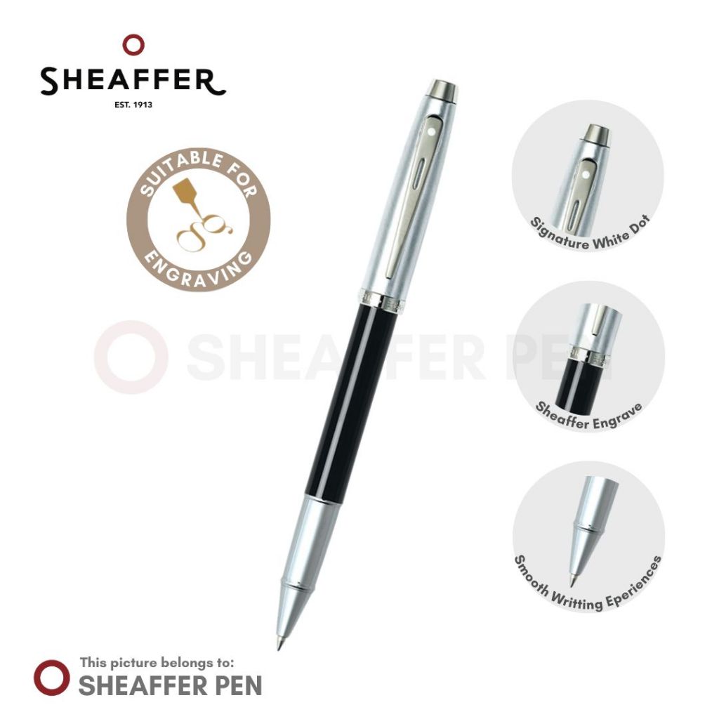 

Sheaffer® 100 Glossy Black with Chrome Rollerball Pen