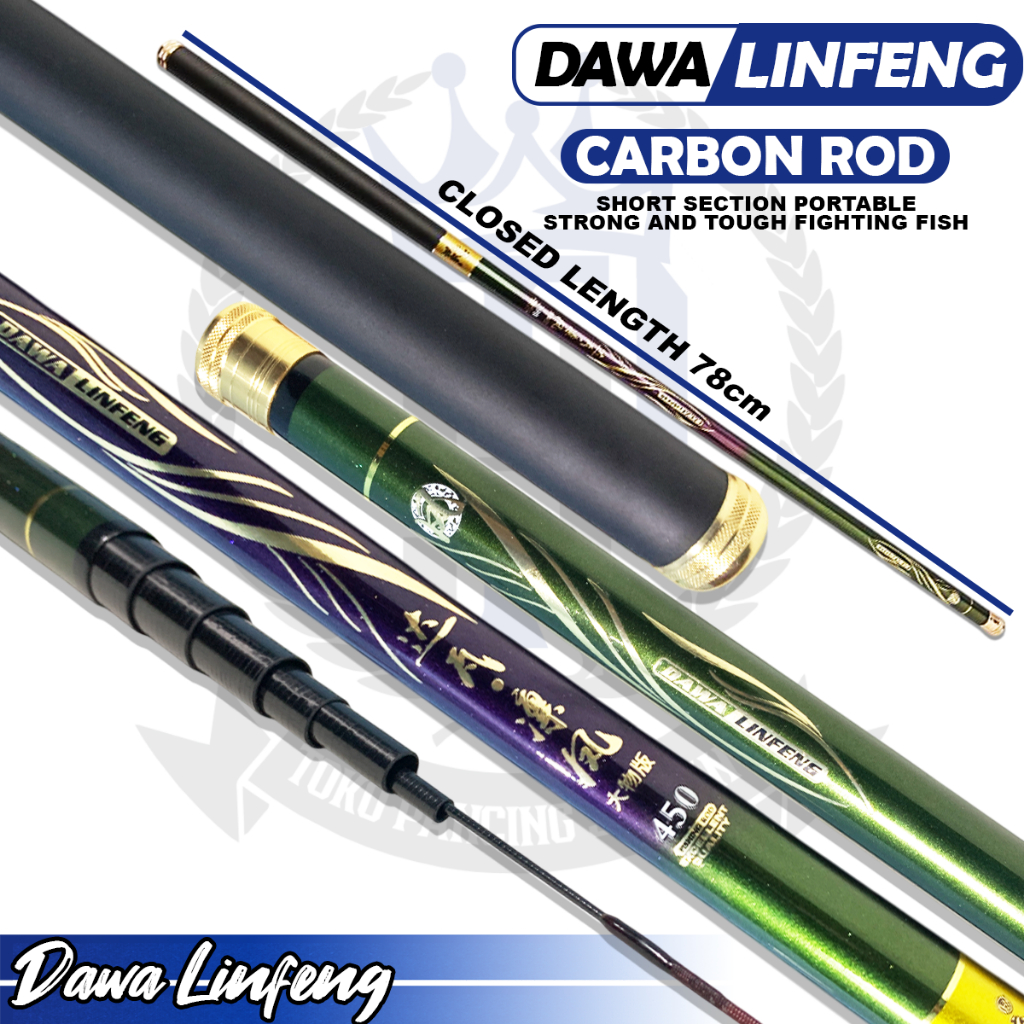 Pancing Tegek Dawa Linfeng Carbon Ringan Ruas 78cm