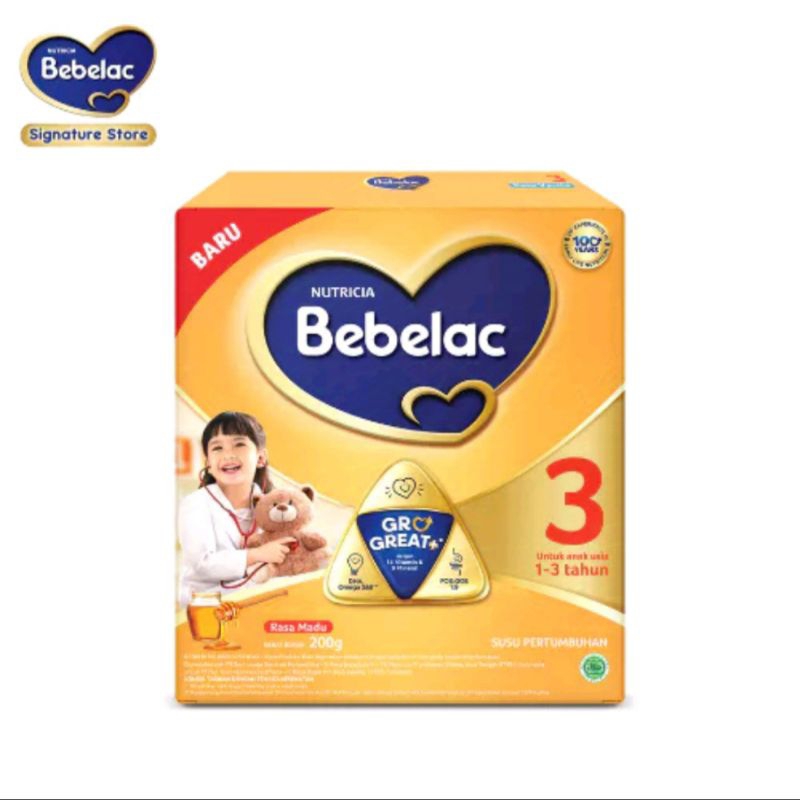 

BEBELAC 3 MADU 200 GRAM UMUR 1-3 TAHUN SUSU FORMULA
