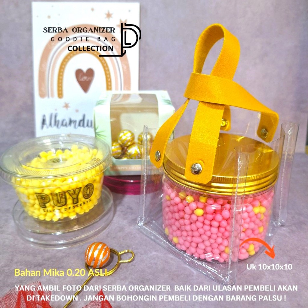 

Toples tabung Tas mika 0.20 ASLI no tipu , Tas Plastik pvc toples kue kering , Tas kue kering