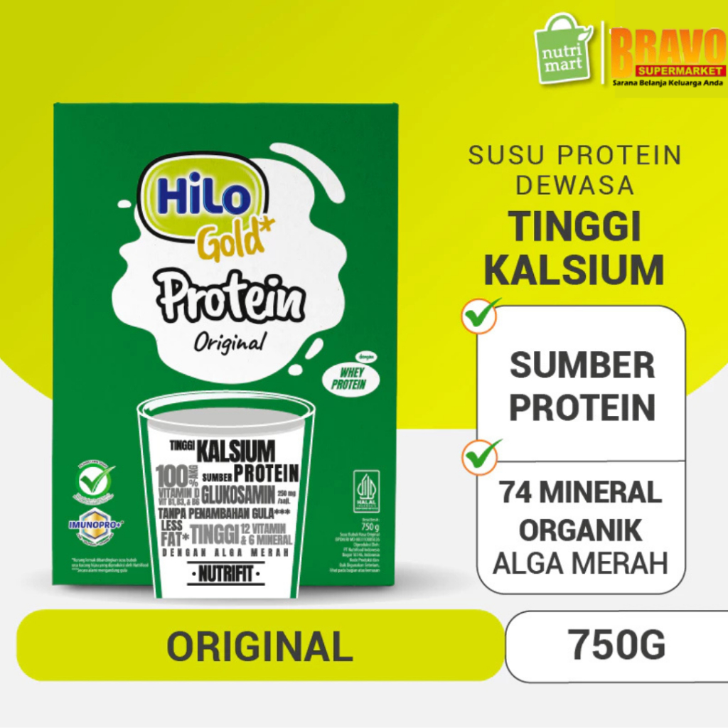 

Bravo Bojonegoro - HiLo Gold Original & Chocolate 750GR - Susu Tinggi Kalsium Rendah Lemak