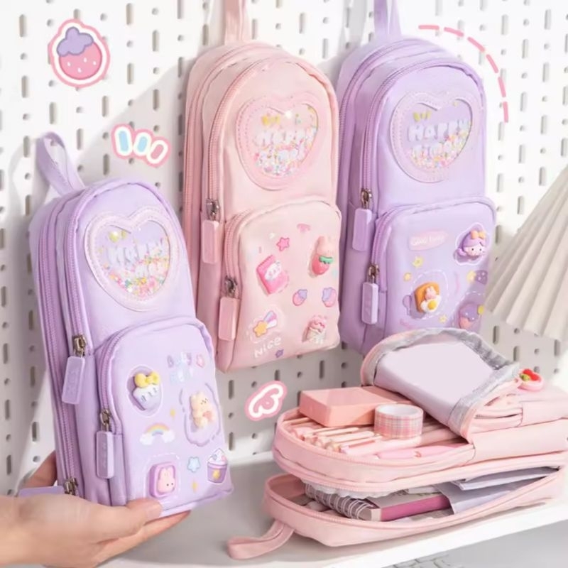 

TEMPAT PENSIL AESTHETIC LUCU KAWAII KAIN /PVC PENCIL CASE UNYU