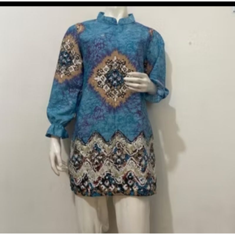 atasan tunik jumputan dolby