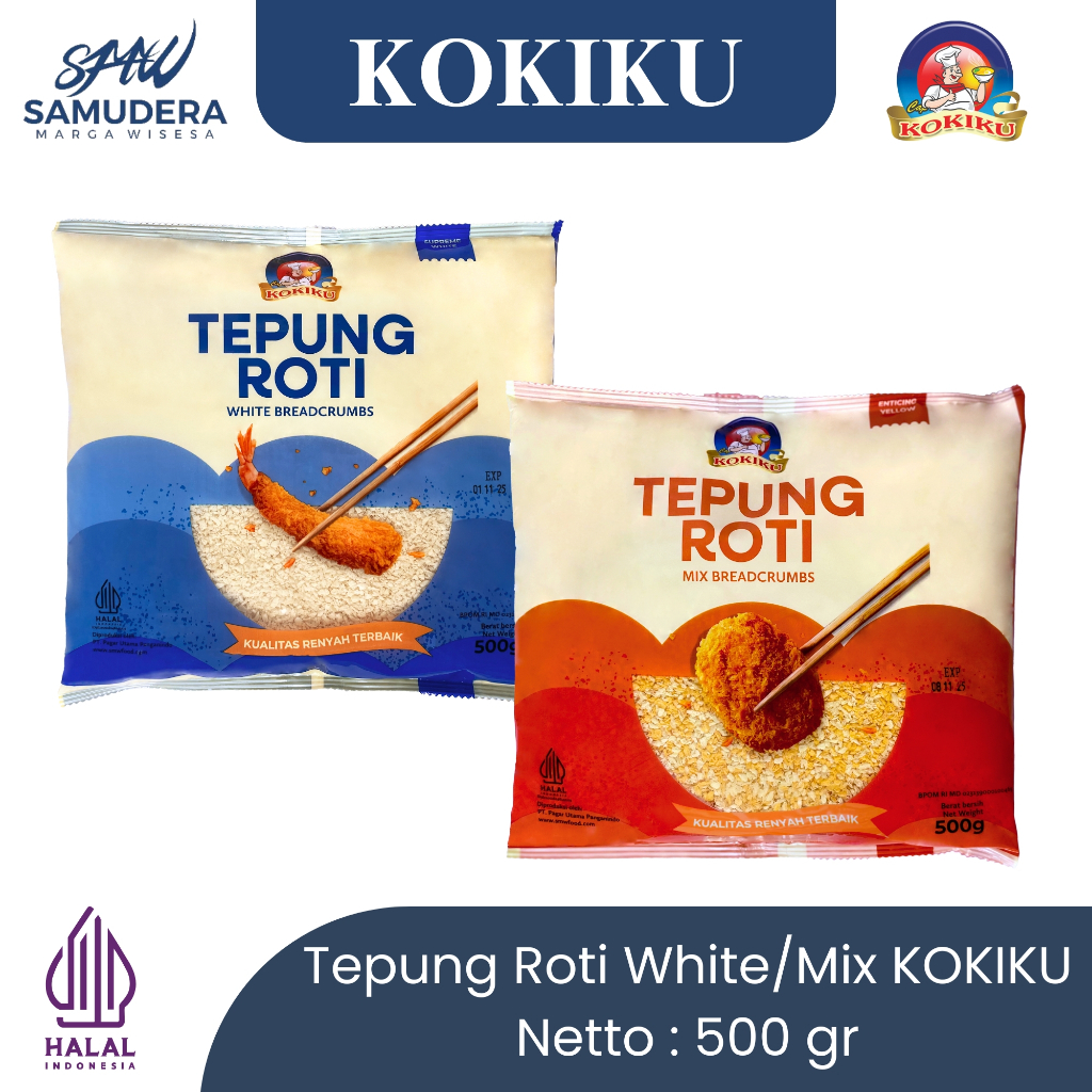 

Kokiku Tepung Roti (500gr)/Mix Bread Crumbs/White Bread Crumbs