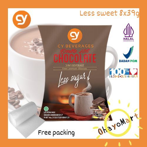 

CY Beverages Double hot chocolate less sugar / CY chocolate drink less sugar 3in1 8x39g