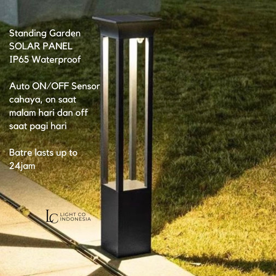 Lampu Taman Solar Panel Surya IP67 LED 3000K / Garden Light Solar