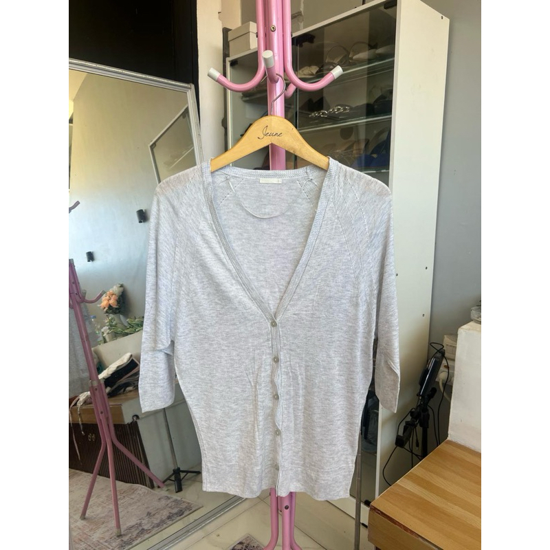preloved cardigan wanita abu-abu