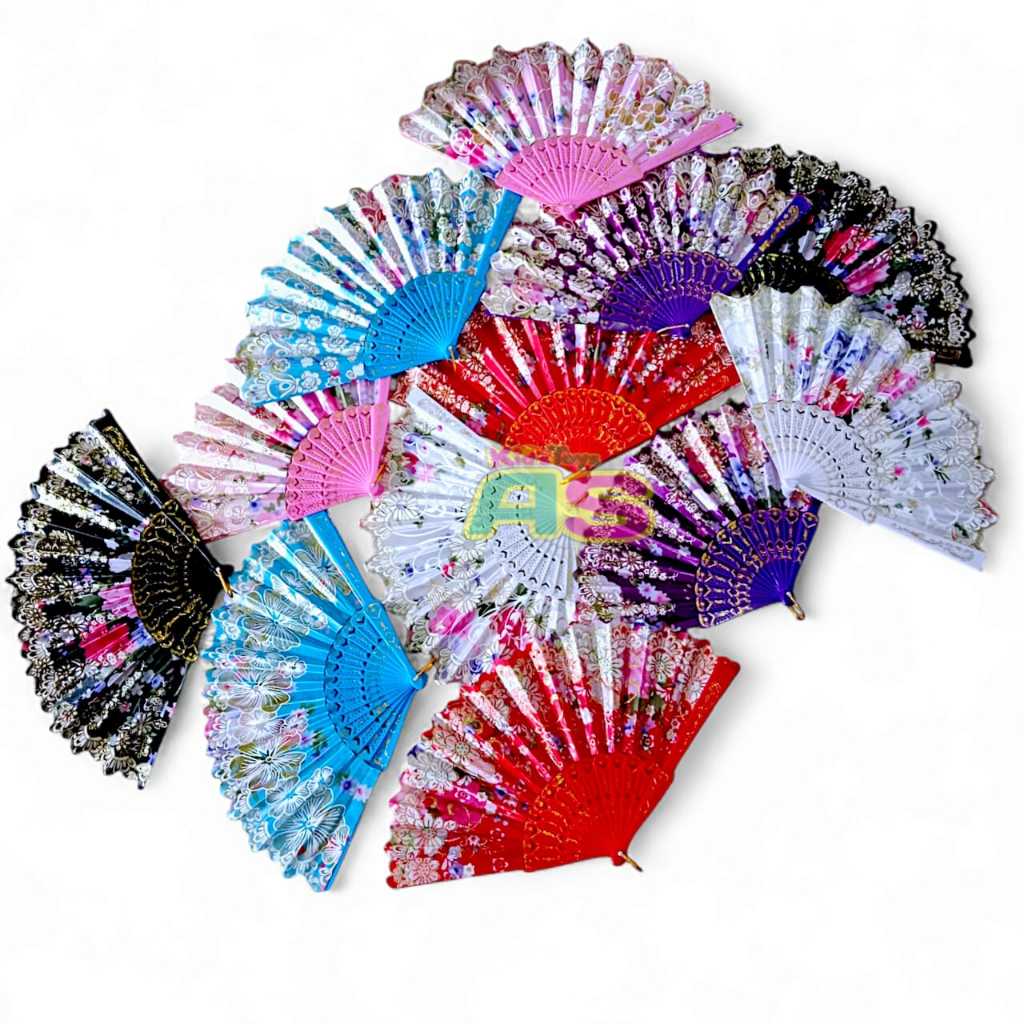 KIPAS TANGAN JEPANG / KIPAS TANGAN LIPAT MOTIF BUNGA / KIPAS TANGAN METALIK / KIPAS TANGAN JEPANG LI