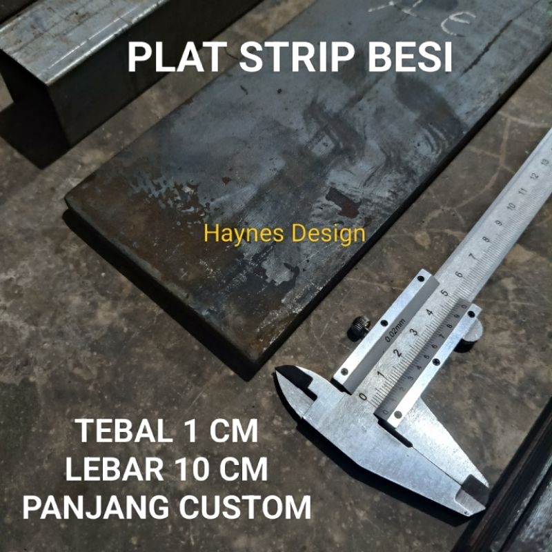 PLAT STRIP BESI lebar 10cm, tebal 10mm (1cm)