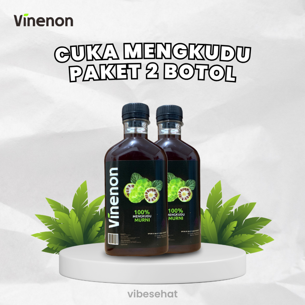 

Paket 2 Botol Vinenon Cuka Mengkudu – Formula Ampuh Hancurkan Batu Ginjal & Asam Urat