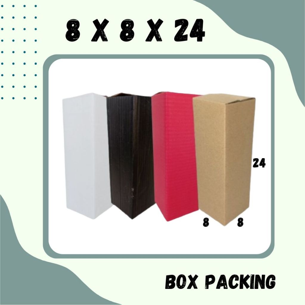 

Karton 8x8x24 Kardus A1 Packing Dus Kotak Kemasan Box Aksesoris Souvenir Sparepart Obat Madu