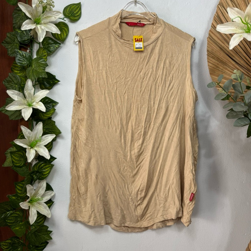 Blouse Beige Dauky Sleeveless