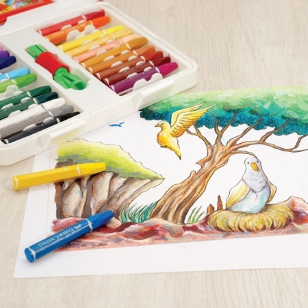 

Faber-Castell Crayon Hexagonal Oil Pastel / Krayon Mewarnai isi 12 48 60 72 / Fc, Hexagonal Oil Paste