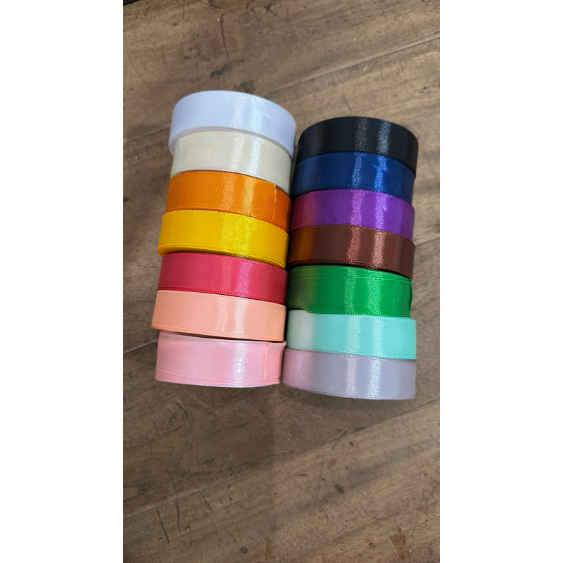 

pita satin 3/4 inch (2cm) 1 roll 25 yard pita satin hadiah pita kado pita hampers