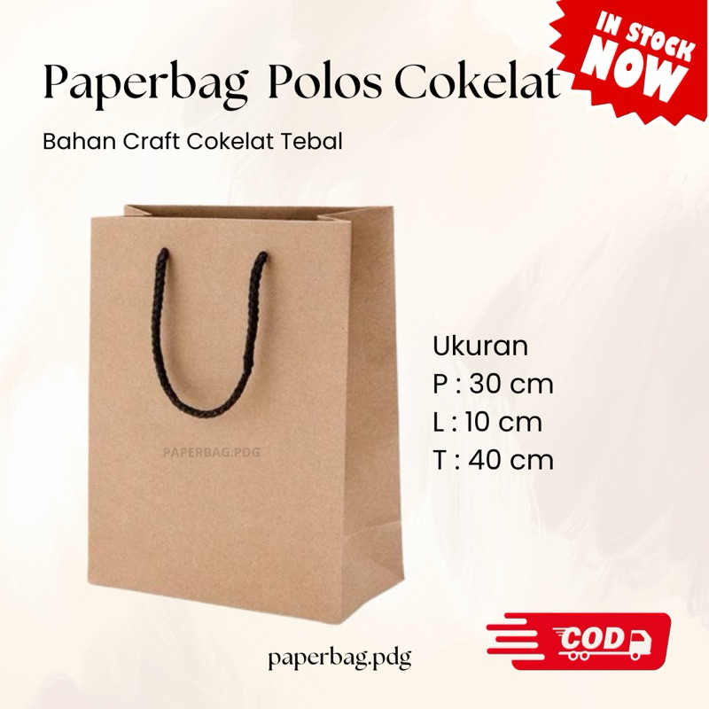 

Paperbag Craft Coklat Polos Jumbo (40x10x30 cm) | Paperbag Produk | Paperbag Ulangtahun