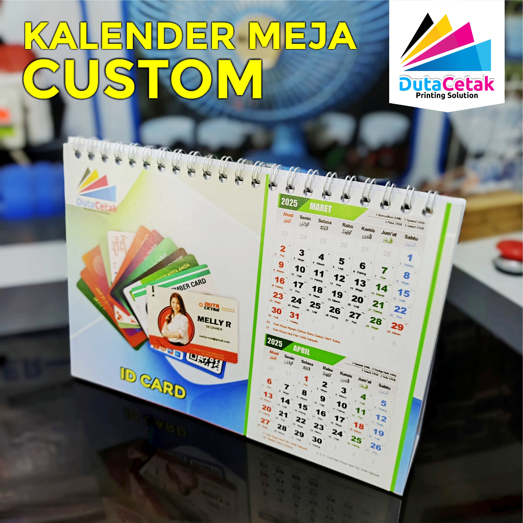 Kalender Meja DuduK custom Foto / Gambar (satuan)