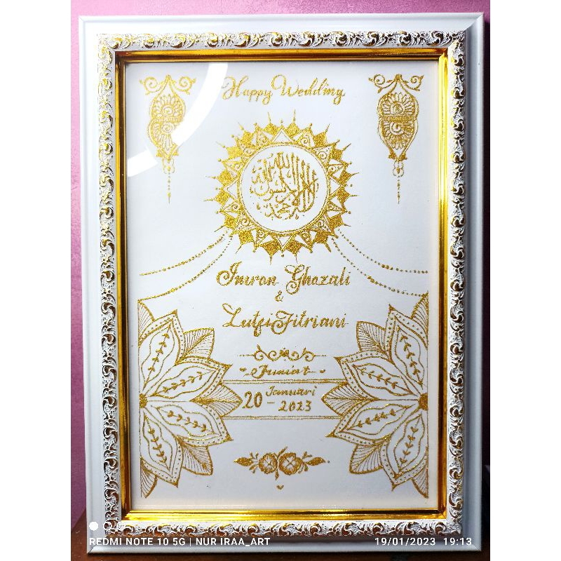 KADO WISUDA, WEDDING, ULANG TAHUN, ALL EVENT BINGKAI HENNA CRAFT, PAJANGAN DINDING 11R