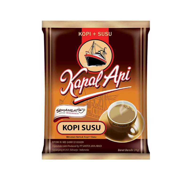 

Kapal Api Instan Kopi Susu [ 10 Sachet x 31g ]