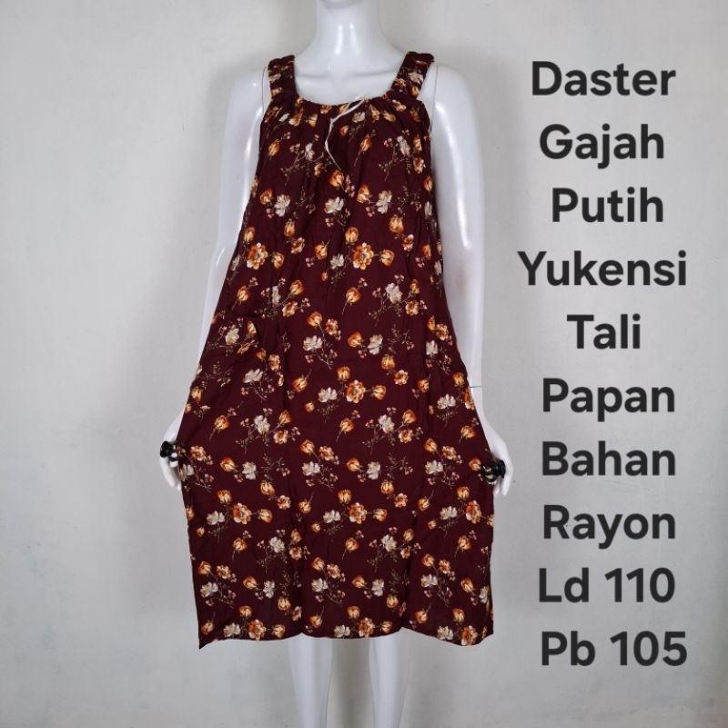 Daster Gajah Putih Yukensi Tali Papan ViralKekinian Terlaris Ld 110 Pb 105