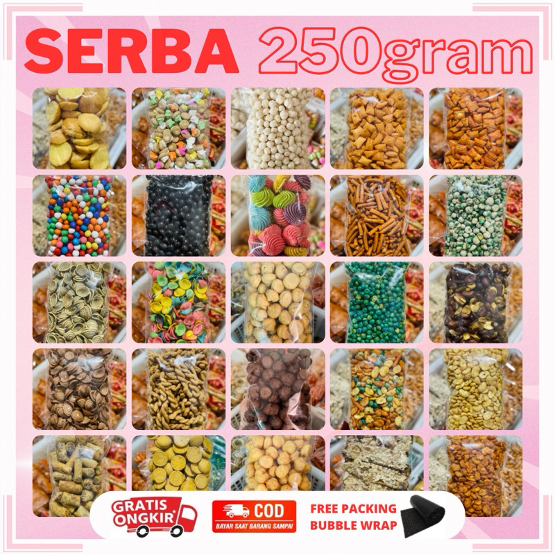 

ANEKA SNACK SERBA 250GRAM | CEMILAN SERBA 250GRAM MANIS ASIN PEDAS MURAH