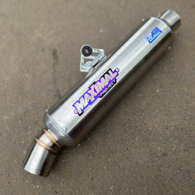 Silencer Knalpot Bulat Jenong Original Maximal Project V1 Grade A Inlet 50