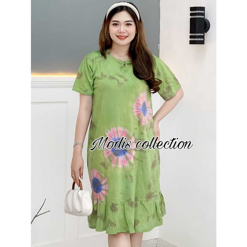 Daster Kaos Pelangi Bahan Kaos Premium Super Tebal Halus Lingkar Dada 100 cm Ukuran Standart Model K