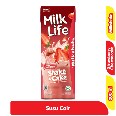 

MilkLife UHT Milkshake Strawberry Cheese - Susu Rasa Stroberi 200ml / Milklife