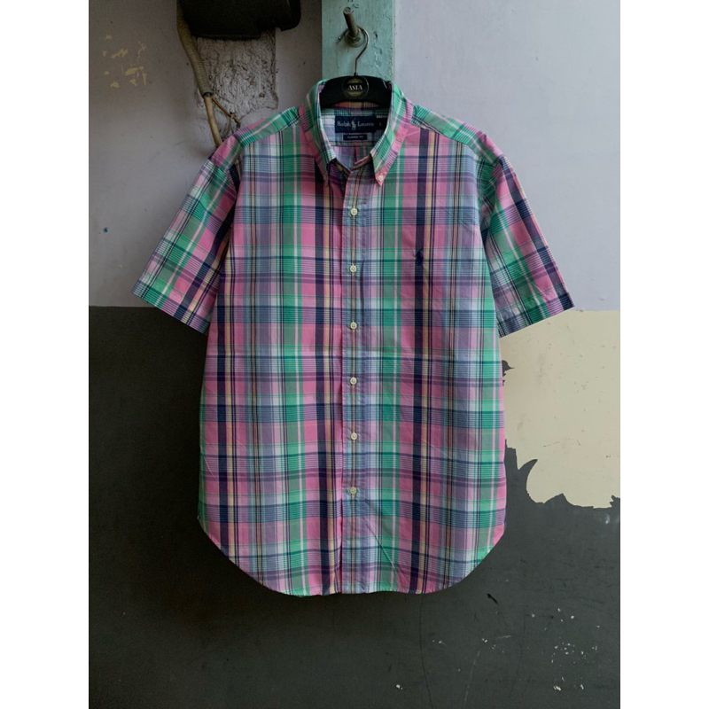 kemeja Ralph Lauren lengan pendek pria preloved