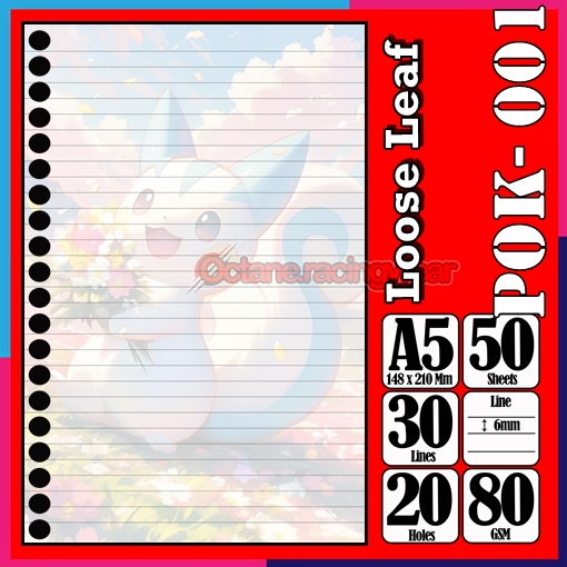 

Loose Leef Thema Pokemon binatang kartun anime animasi karakter lucu perempuan cewe cw Leaf A5 Isi 50 Lembar pohon gunung pantai laut air Lucu imut isi ulang kertas Binder Karakter Terbaru Polos Buku Anak Sekolah Kuliah refil Refil 2