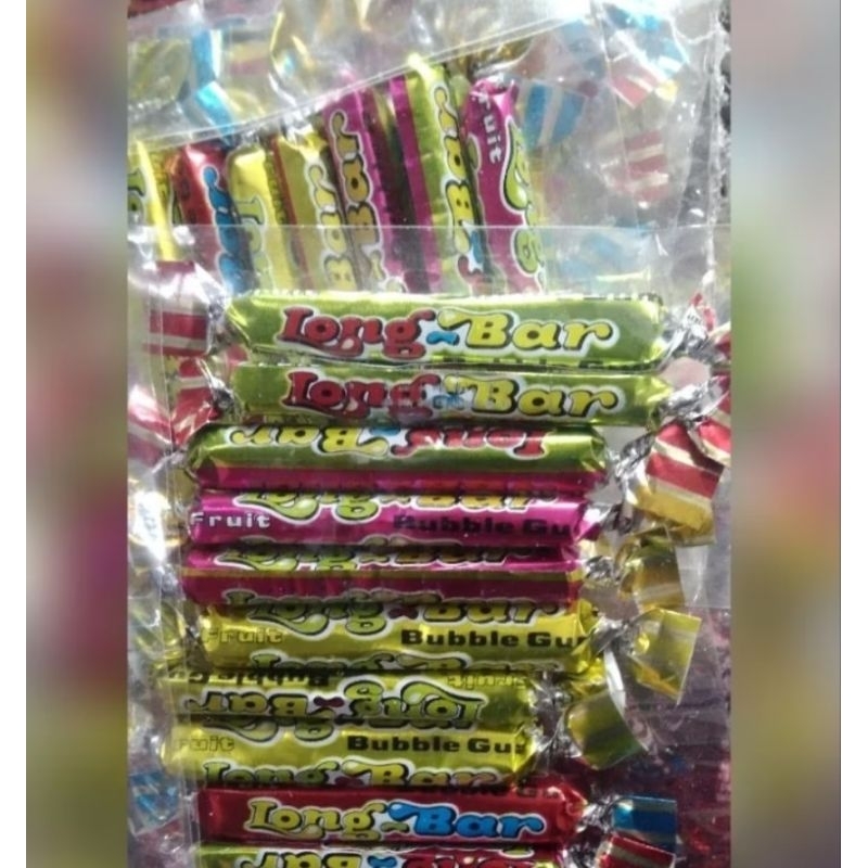 

Permen karet long bar/ Longbar fruity bubble gum legend istimewa khas Medan isi 10 pcs