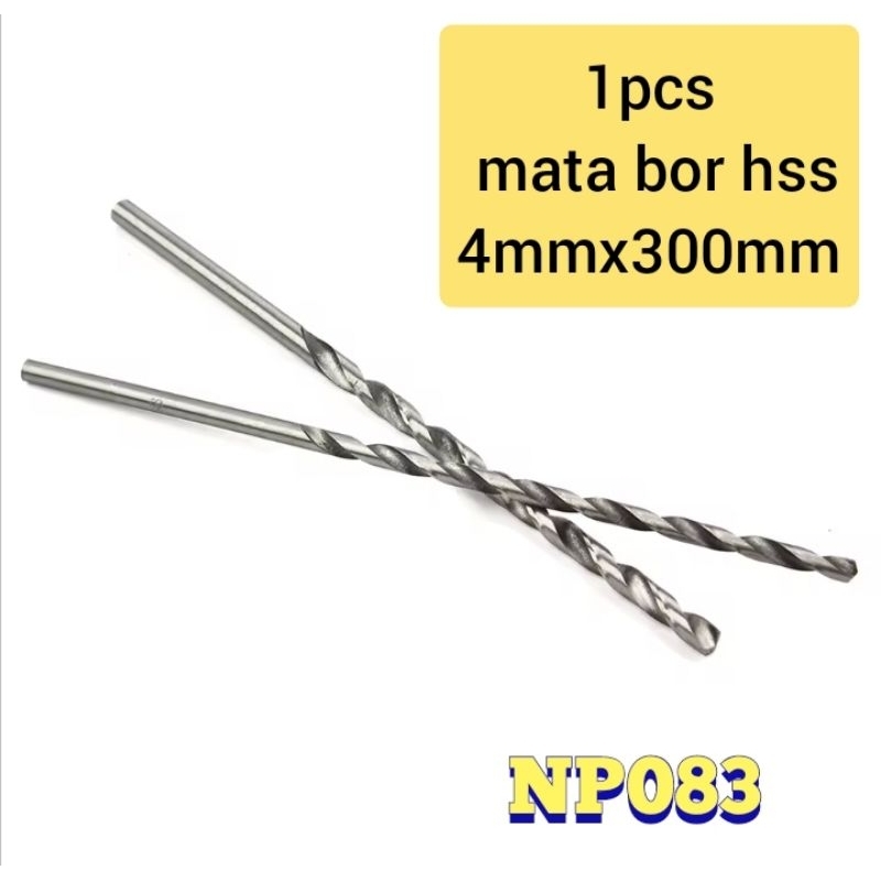 Mata bor  hss 4mmx300mm mata bor kayu besi mata  bor dril extra long BUKAN dril Carbide Nachi Somta 