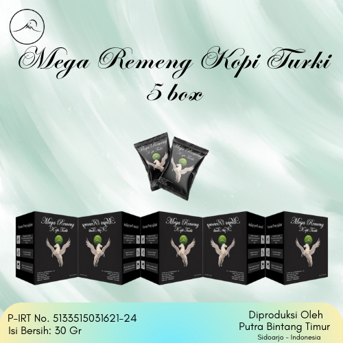 

[MEGA REMENG] - Kopi Turki Paket 5 Box (25 Sachet) Original