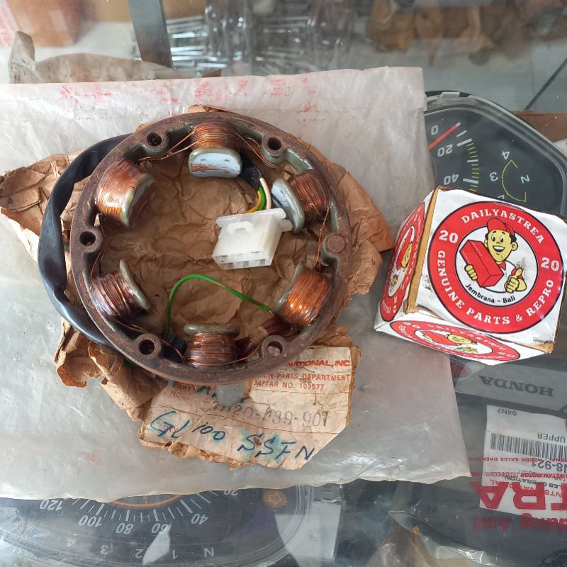 AC GENERATOR SPUL SPULL ASSY HONDA GLK GL100 CB100 ORIGINAL ORI 31120-439-901