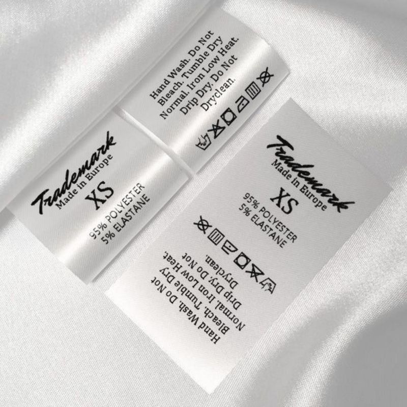 

Label Satin custom label washing label pakaian label saran pencucian FREE DESIGN