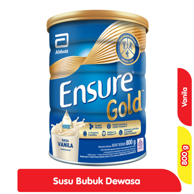 

Ensure Gold Susu Bubuk Nutrisi Dewasa Vanila Kaleng 800 g