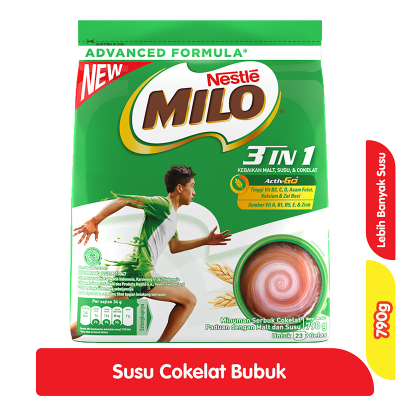 

Milo 3in1 Activ-Go Minuman Serbuk Cokelat 790 g