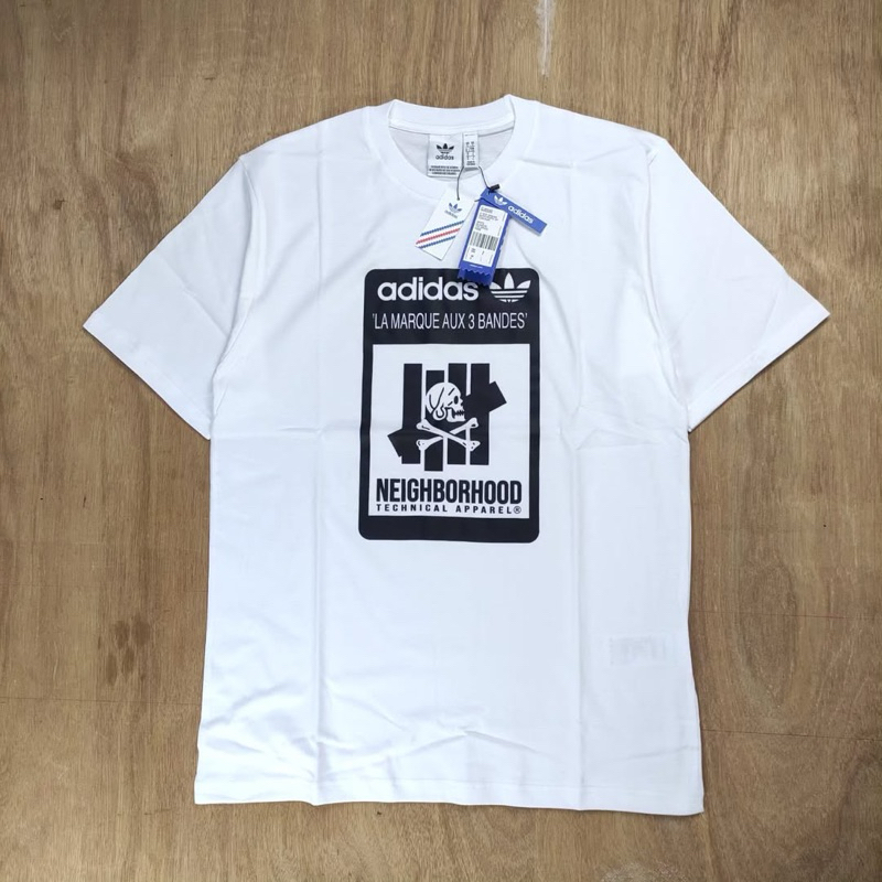 KAOS OVERSIZE ADINDA X NEIGHBORHOOD X UNDEFEATED X MASTERMIND PRINTED white TEES BESTSELLER