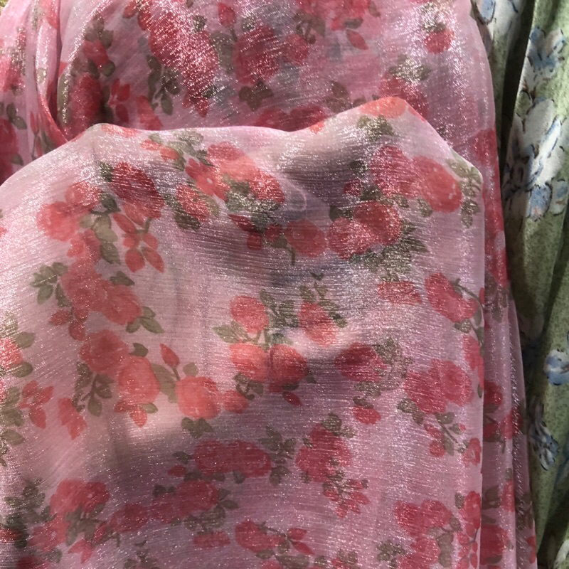 kain sifon sutra motif - kain sifon sutra motif bunga - kain sifon sutra motif impor - kain sifon su