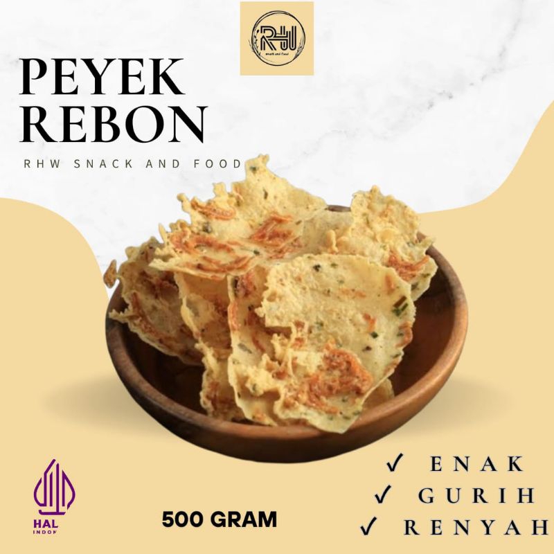

PEYEK GORENGAN REBON 500gr