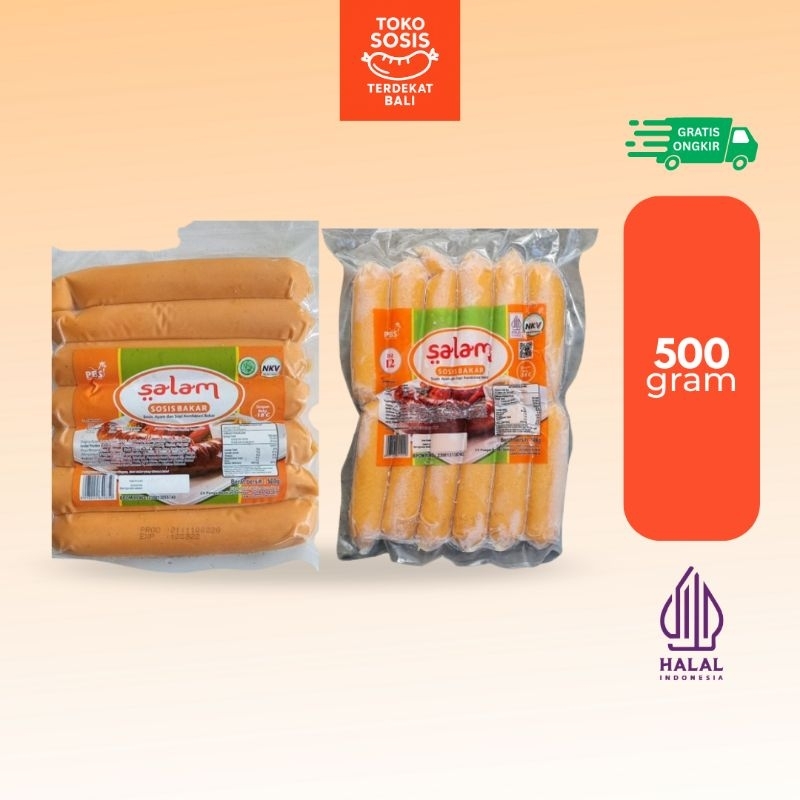 

Salam Sosis Ayam Sapi Bakar Jumbo Mini 500 gram Isi 7 dan 12